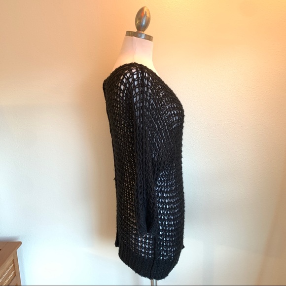 Black Knit Summer Sweater - Picture 4 of 9